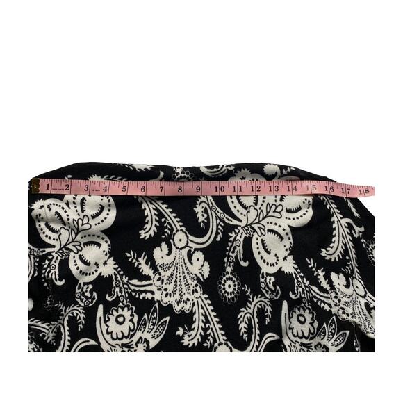 Cache Black White Paisley Open Front Cardigan M Lightweight Layering Piece - Picture 16 of 16